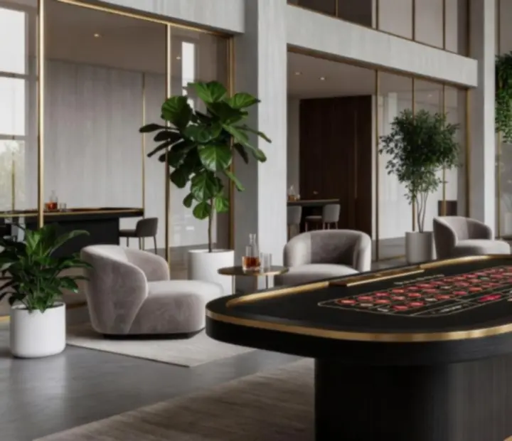 Roulette installée dans un espace événementiel design type loft